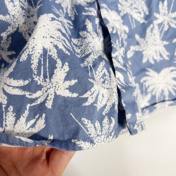 Molokai Surf Co Mens XLarge Blue White Palm Button Down Shirt Aloha Hawaiian - Picture 6 of 8